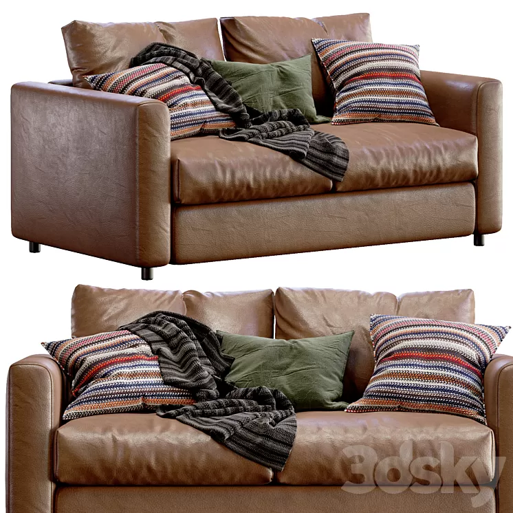 Leather sofa Ikea Vimle 3D Model
