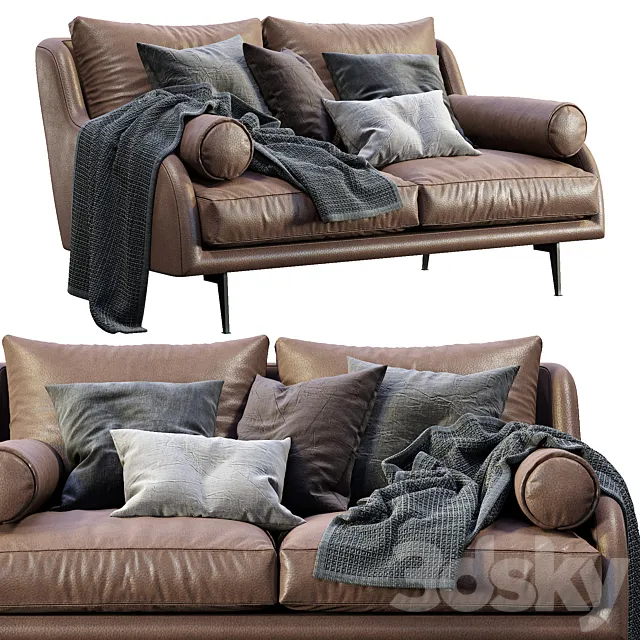 Leather Sofa Larseen By Marac 3D Model