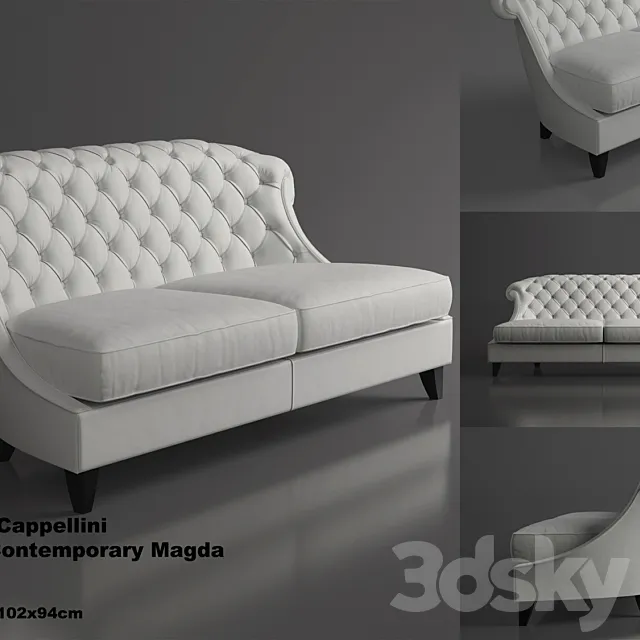 Leather sofas Angelo Cappellini Magda 3DModel