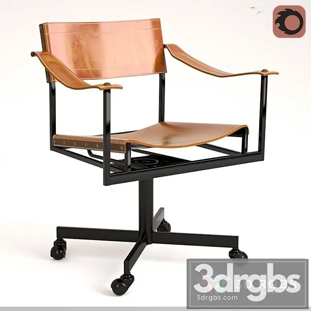 Leather swivel chair 3D Model Free