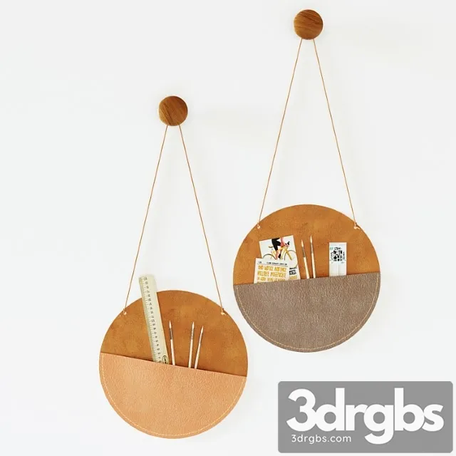 Leather Wall Pocket 3D Model Free