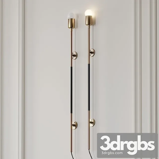 Leather Wrapped Linear Wall Sconce By Katy Skelton 3D Model Free