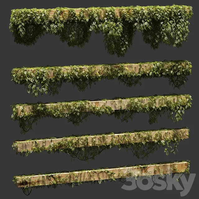 Leaves for beams. 5 models 3DModel