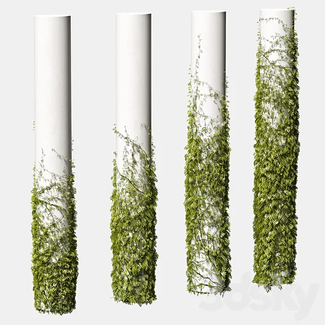 Leaves for round columns. 4 models 3DModel