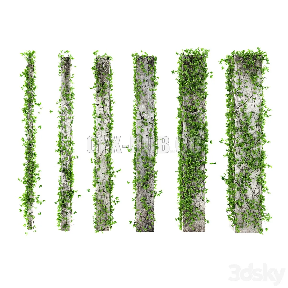 Leaves for square columns. 6 sizes 3D Model