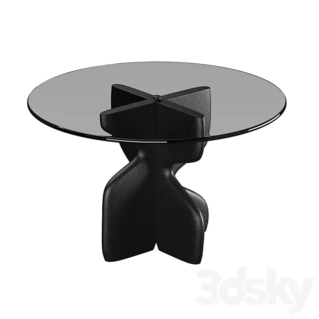 Lechuza Round Dining Table (Crate & Barrel) 3D Model