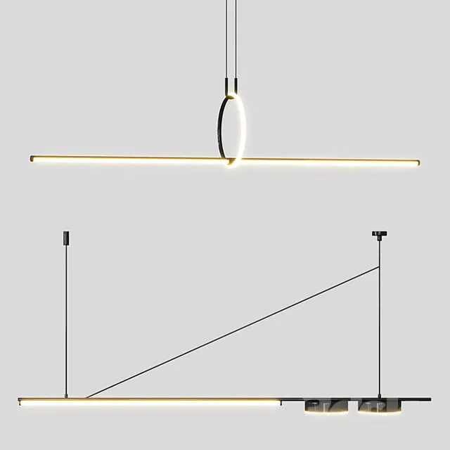 Led Chandelier 1 3D Model
