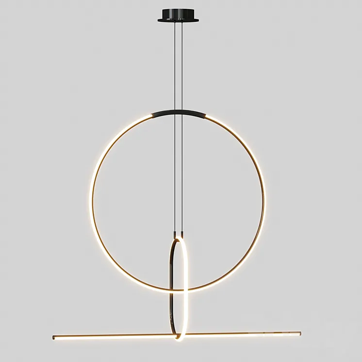 Led chandelier 3D Model Free