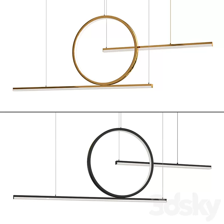 LED Chandelier Light 3D Model