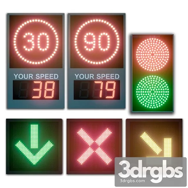 Led display modules. set 03 3D Model Download
