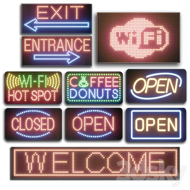 LED display modules. Set 04 Free Download