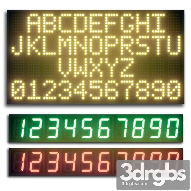 Led display modules. set 07 3D Model Download