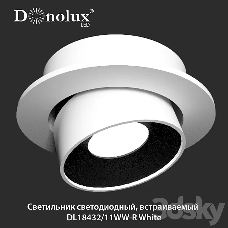 LED lamp DL18432 / 11WW-R White 3D Model
