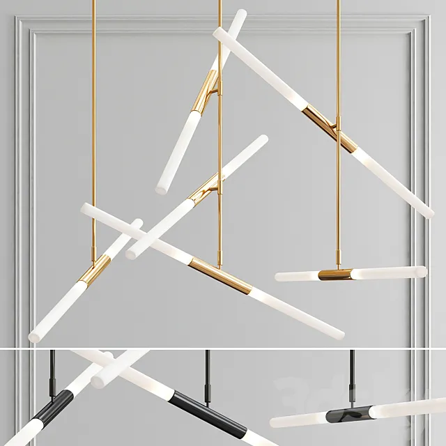 LED Lamp Tube Suspension Pendant Light 3D Model