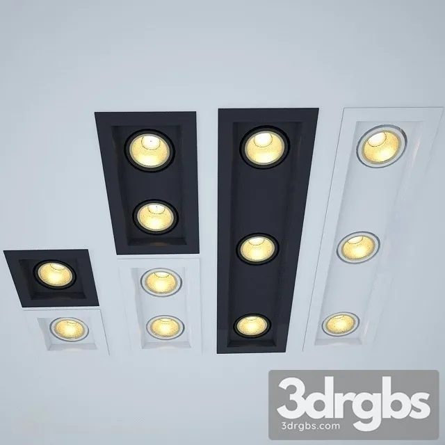 Led Lamp White Black 3D Model Free