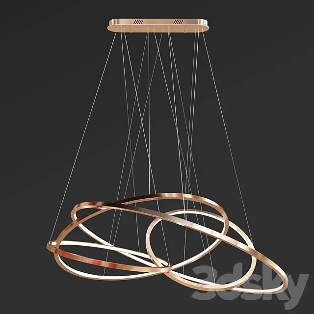 LED Oval Rings Chandelier Free Download
