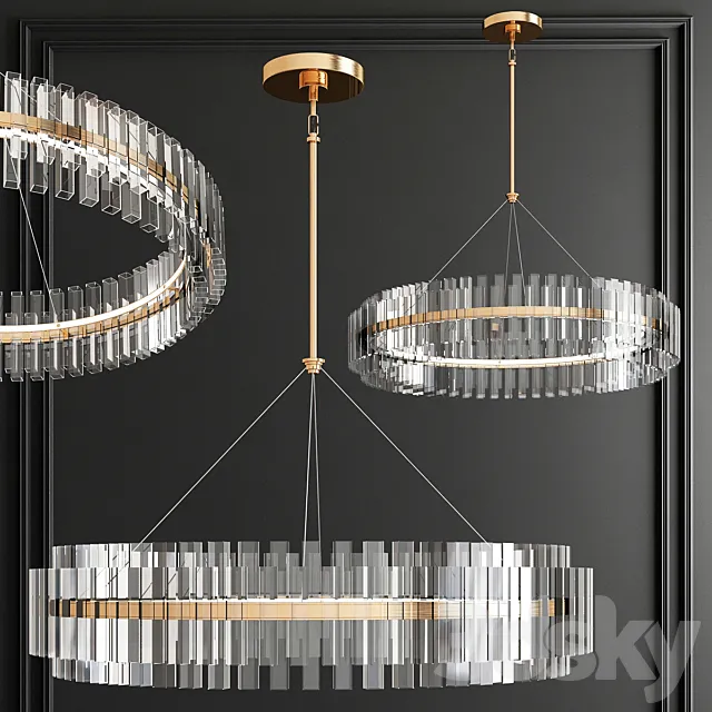 LED Round Crystal Chandelier 3DModel