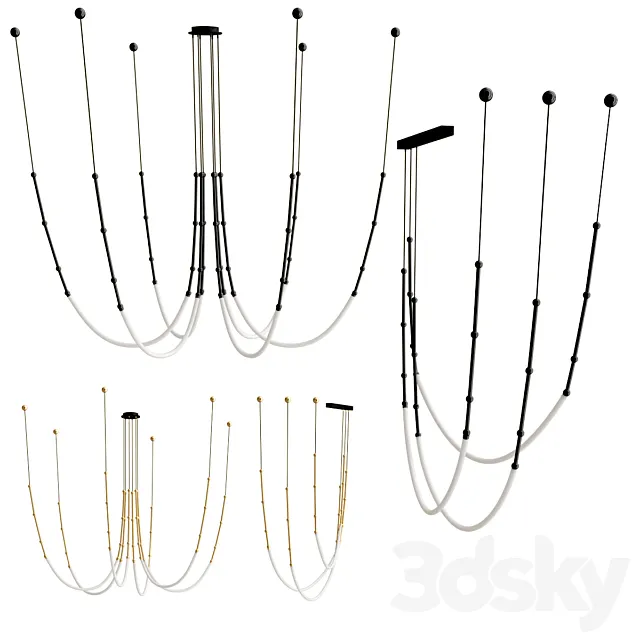 LEDA Chandelier By Karman 3D Model