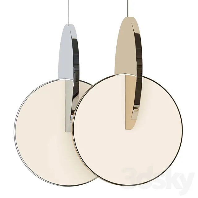 LEE BROOM ECLIPSE PENDANT GOLD _ CHROME 3DModel