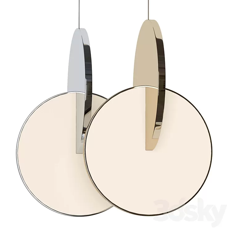 LEE BROOM ECLIPSE PENDANT GOLD / CHROME 3D Model