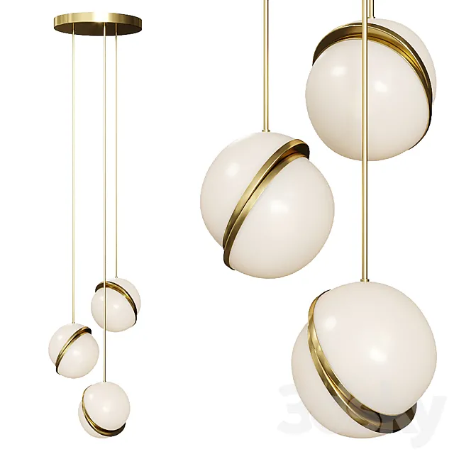 Lee Broom MINI CRESCENT CEILING LIGHT 3 piece 3DModel