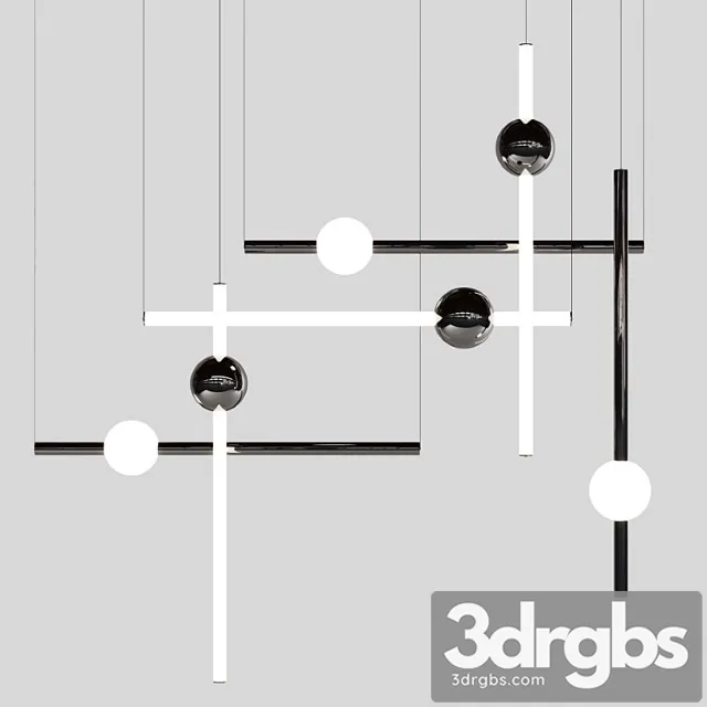 Lee Broom Orion Tube Light Polished Gunmetal 3D Model Free