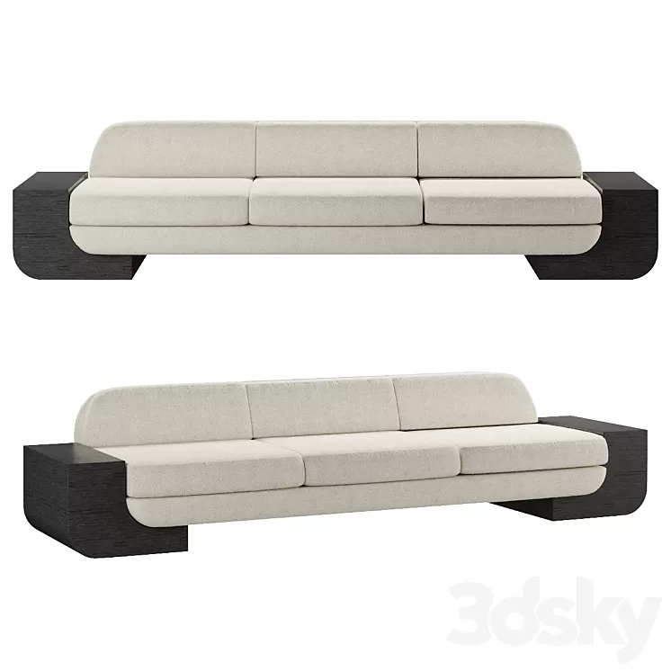 Lee Broom White Street Sofa 3D Model Free