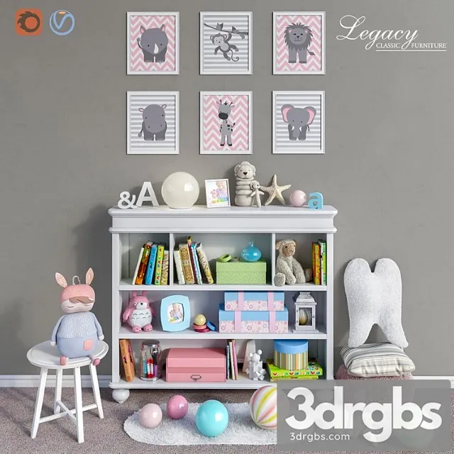 Legacy Classic Furniture Accessories Decor and Toys Set 1 3D Model Free