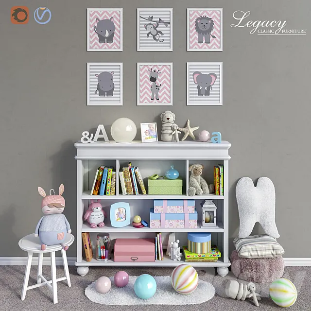 Legacy Classic furniture. accessories. decor and toys set 1 3DModel