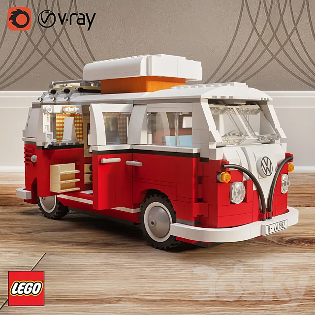 LEGO 10220 Volkswagen T1 3D Model