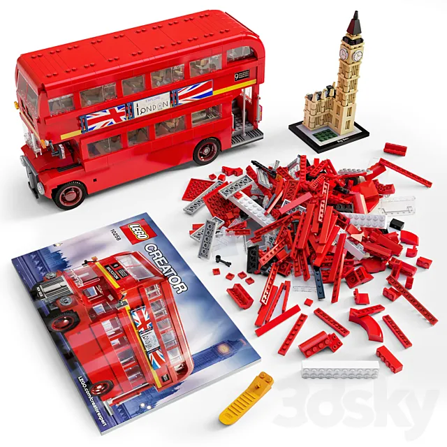 LEGO London Bus №10258 3D Model
