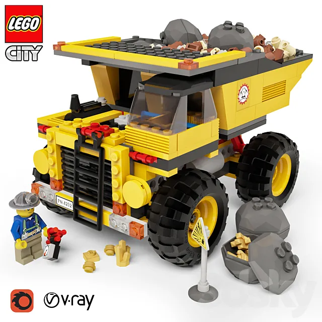 LEGO - Mining Truck №4202 3D Model