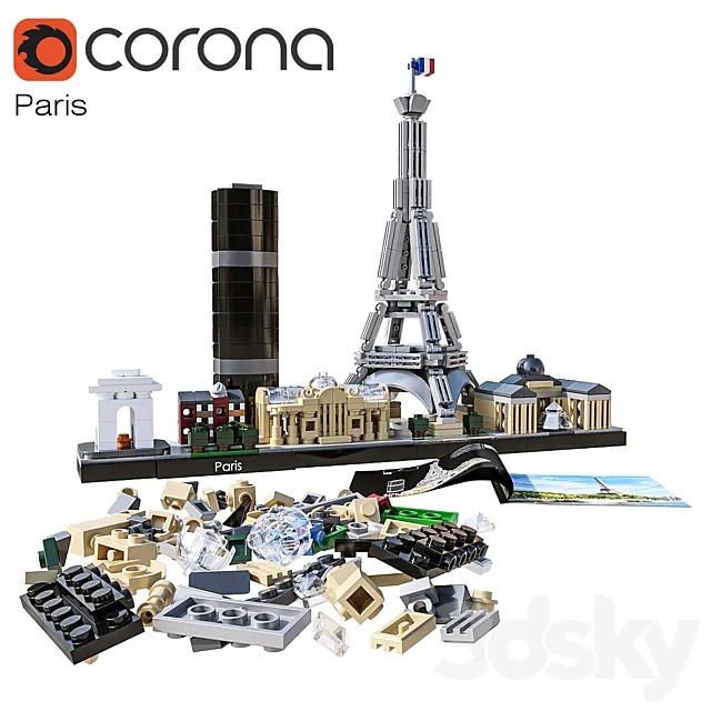 LEGO Paris # 21044 3D Model