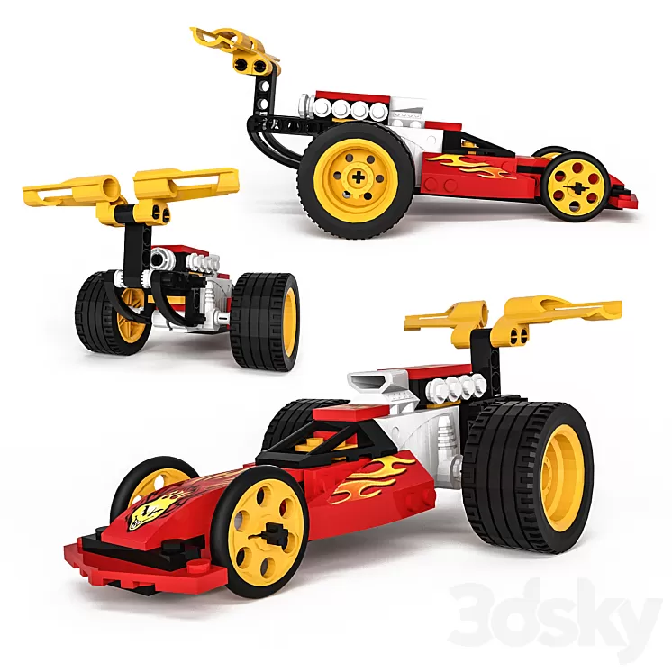 Lego Racers Action Wheelie 3D Model