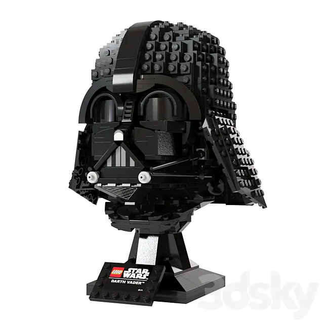 Lego Star Wars Helmet Darth Vader 3D Model