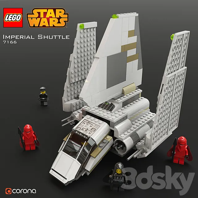 LEGO SW Imperial Shuttle 3D Model