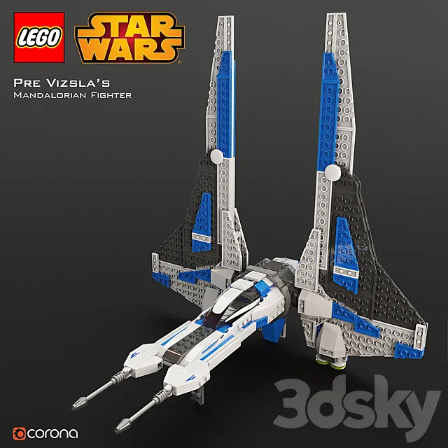 LEGO SW Pre Vizsla’s Mandalorian Fighter 3DModel