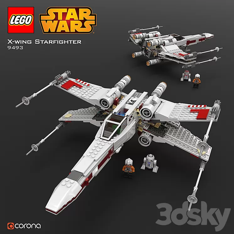 LEGO SW X – Wing Starfighter 3D Model