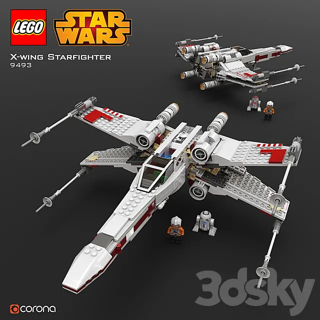 LEGO SW X - Wing Starfighter 3DModel