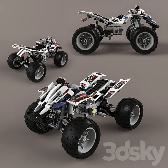 Lego Technic Quad-Bike 3D Model