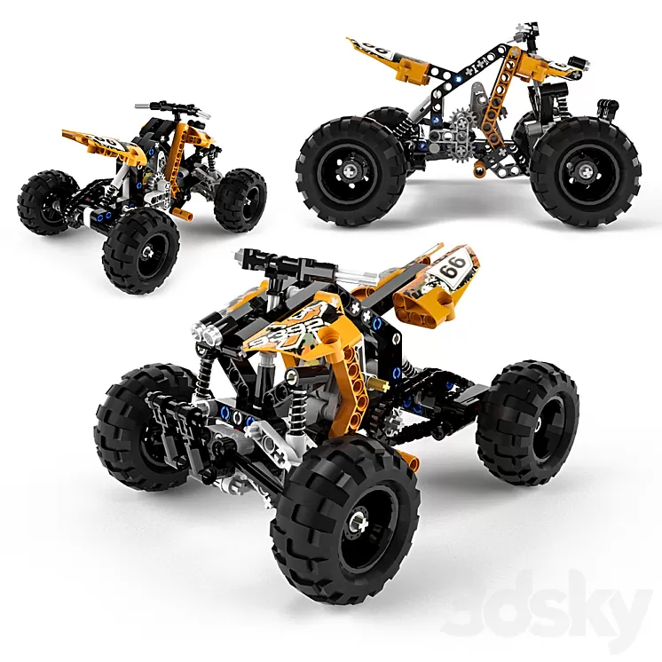 Lego Technic Quad Bike 3D Model