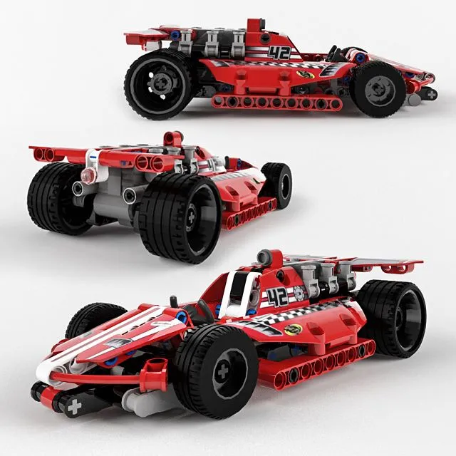 Lego Technic Race Car 3D Model