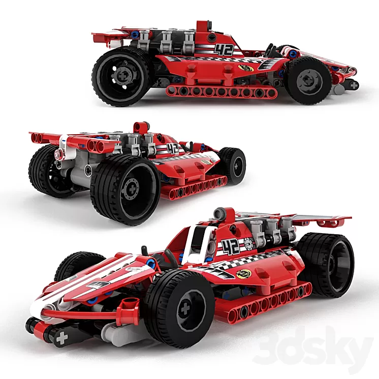 Lego Technic Race Car 3D Model