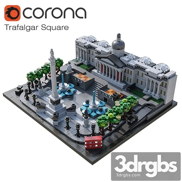 LEGO Trafalgar Square 21045 3D Model Free
