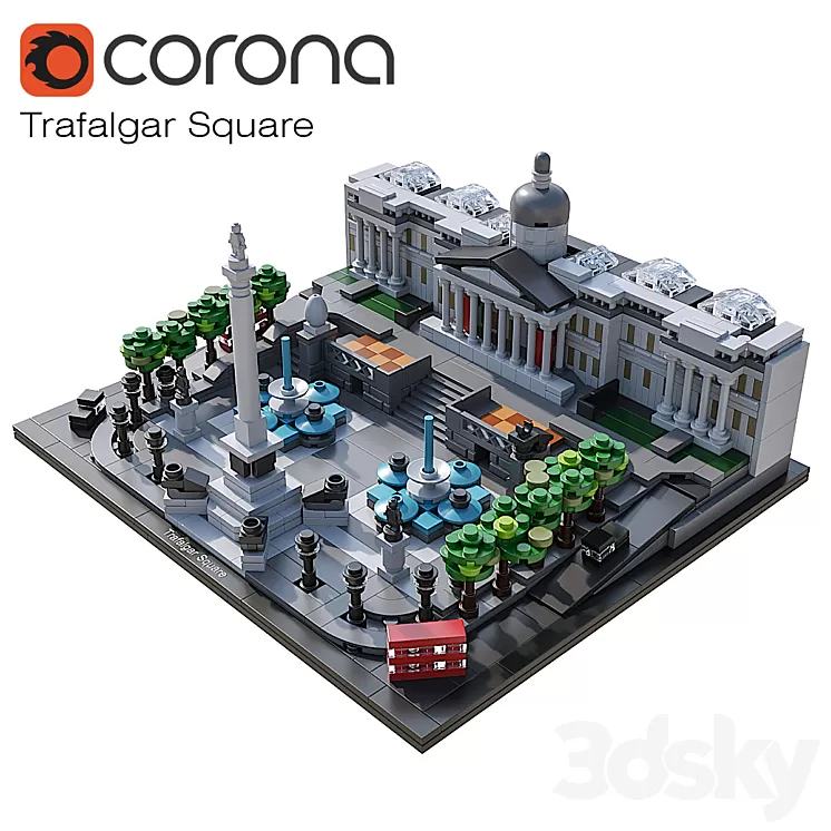 LEGO Trafalgar Square # 21045 3D Model