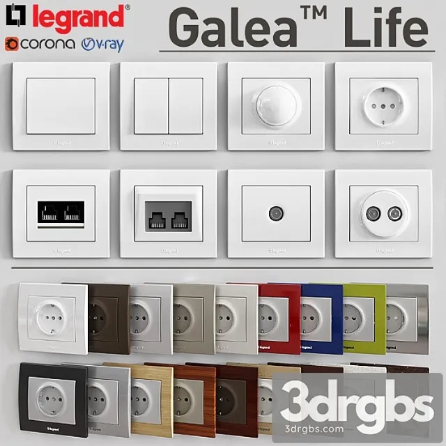Legrand Galea Life 1 3D Model Free