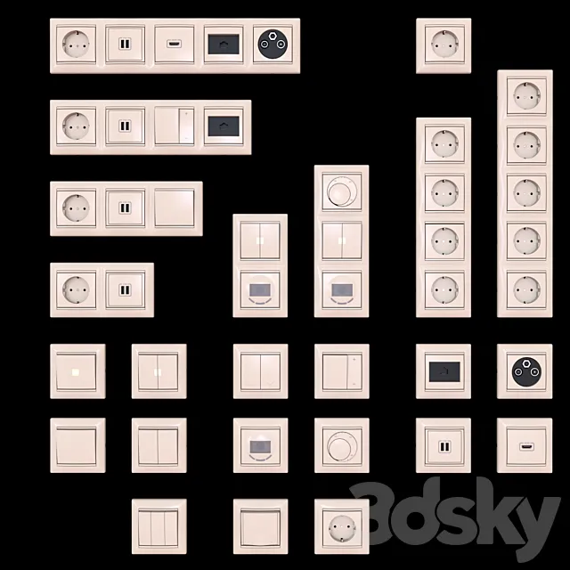 Legrand Valena set 3DModel