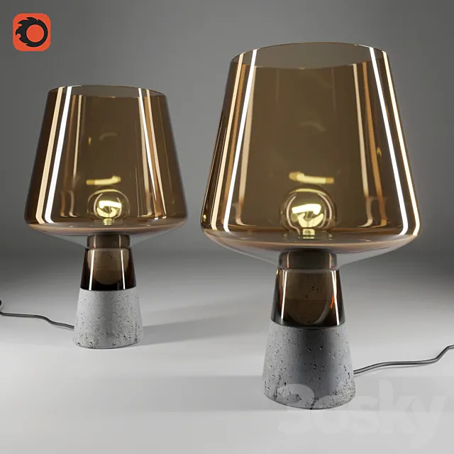 Leimu valaisin pieni harmaa 3D Model