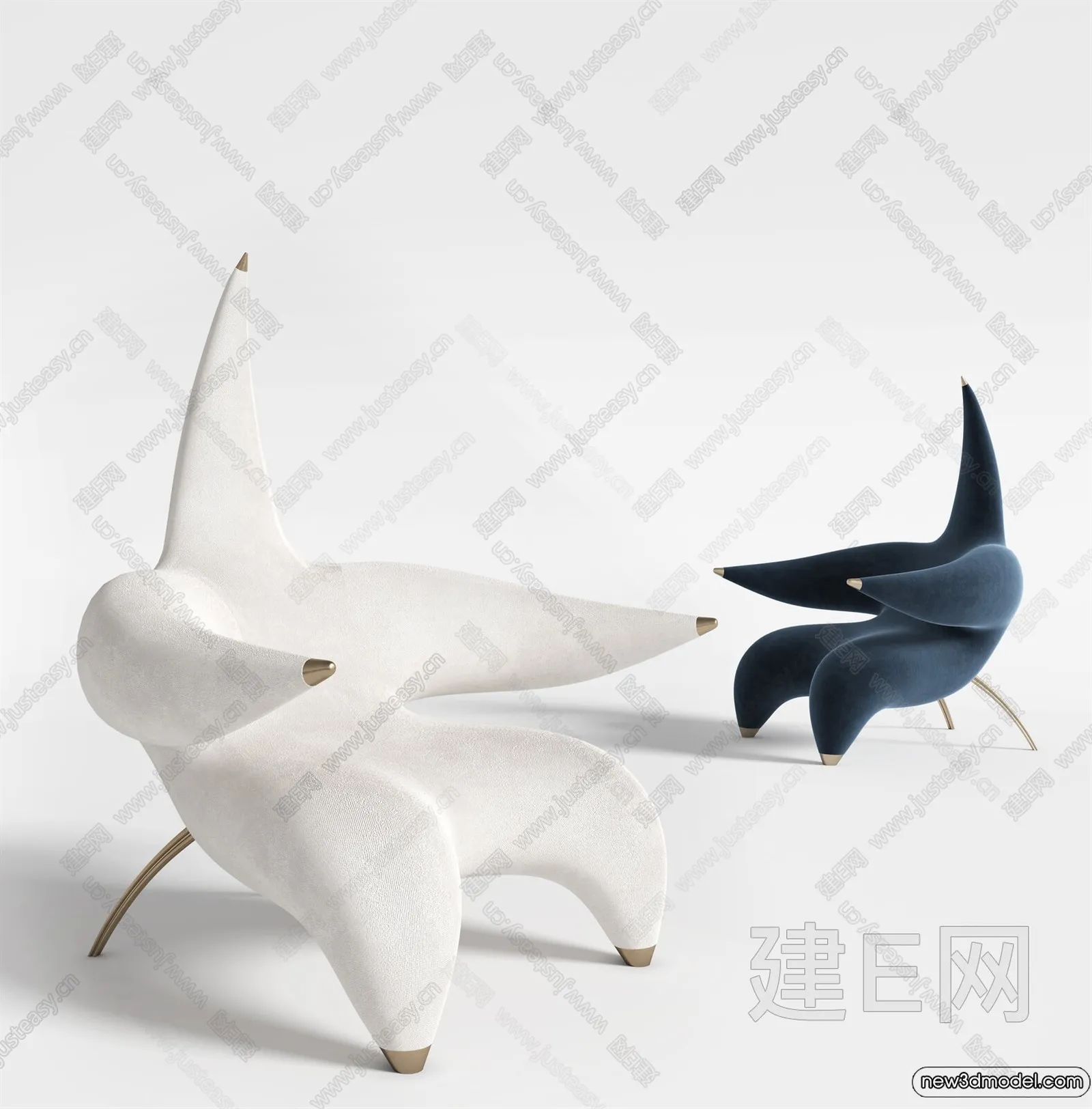 Leisure Chairs - 3D Furniture Models for Interior - 001