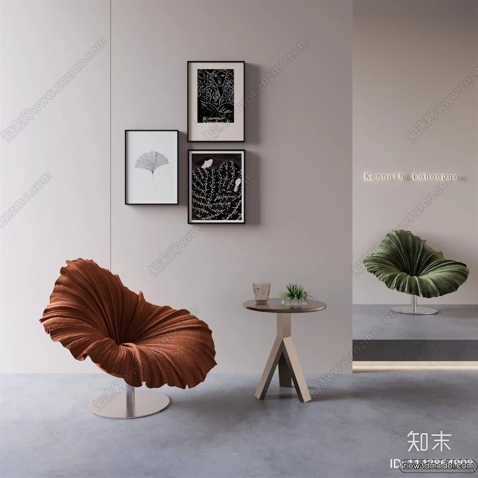 Leisure Chairs - 3D Furniture Models for Interior - 012